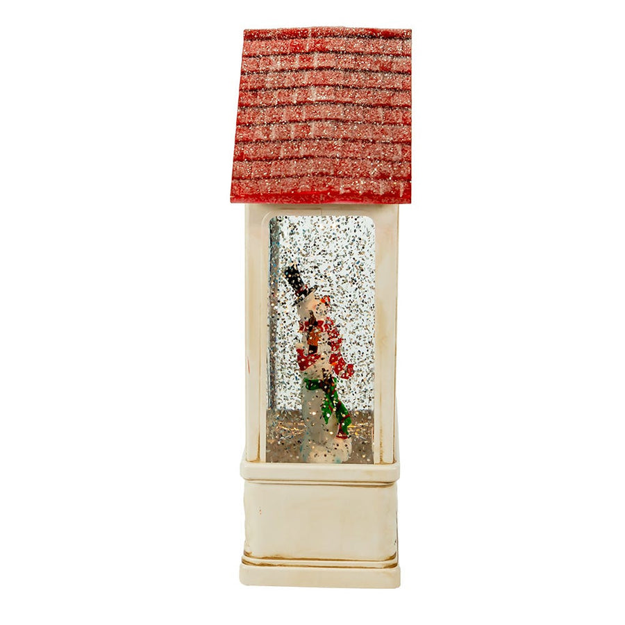 9.2" Battery Operated LED Snowman House Water Lantern