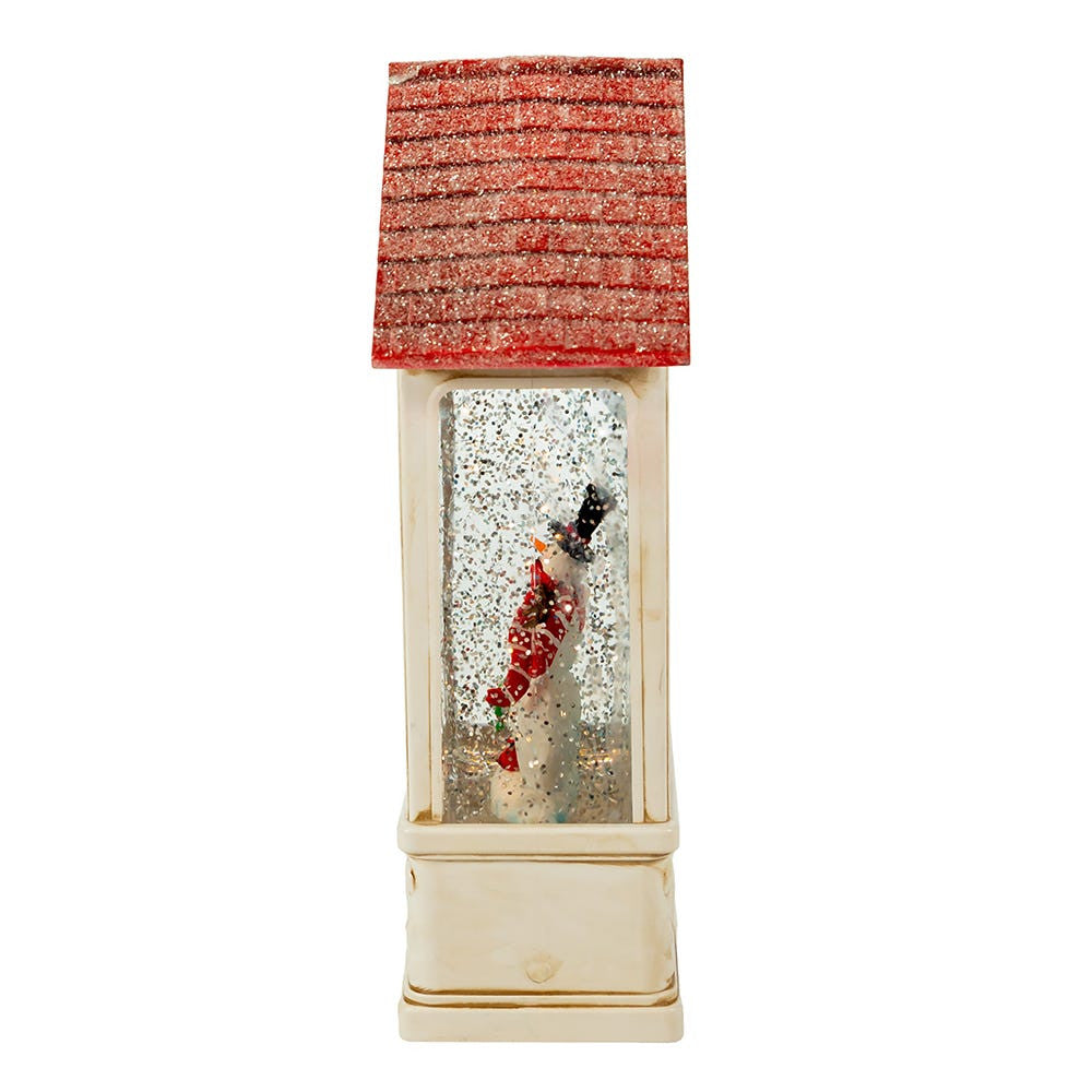 9.2" Battery Operated LED Snowman House Water Lantern