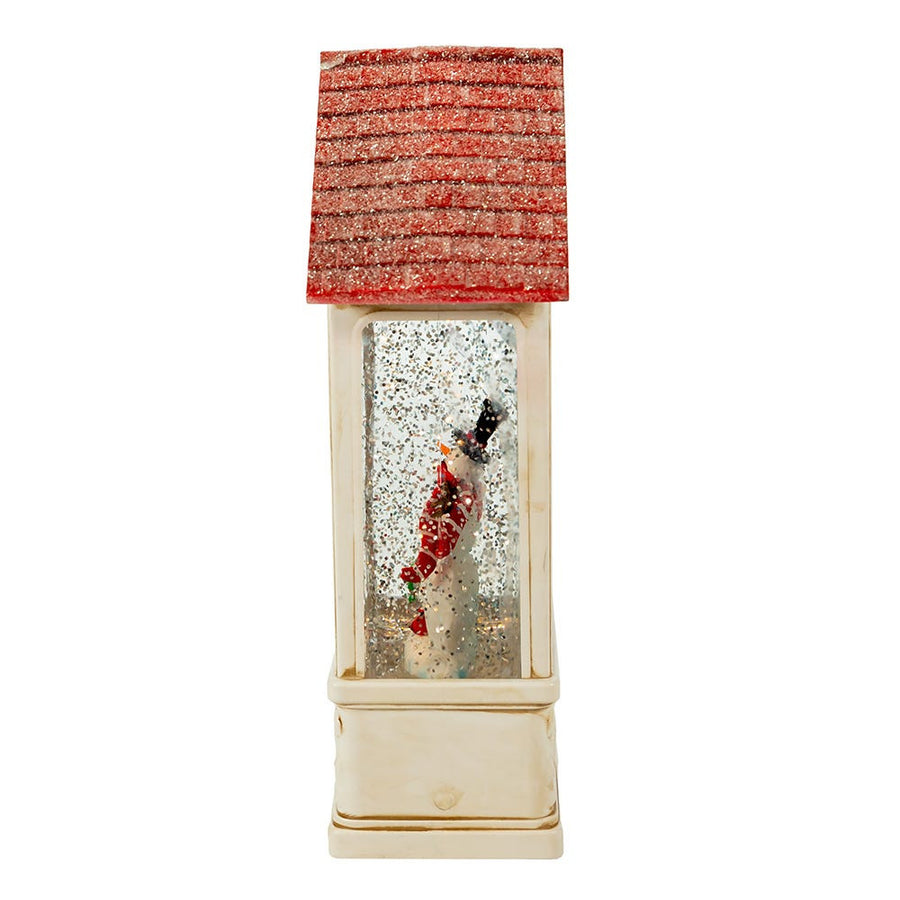 9.2" Battery Operated LED Snowman House Water Lantern