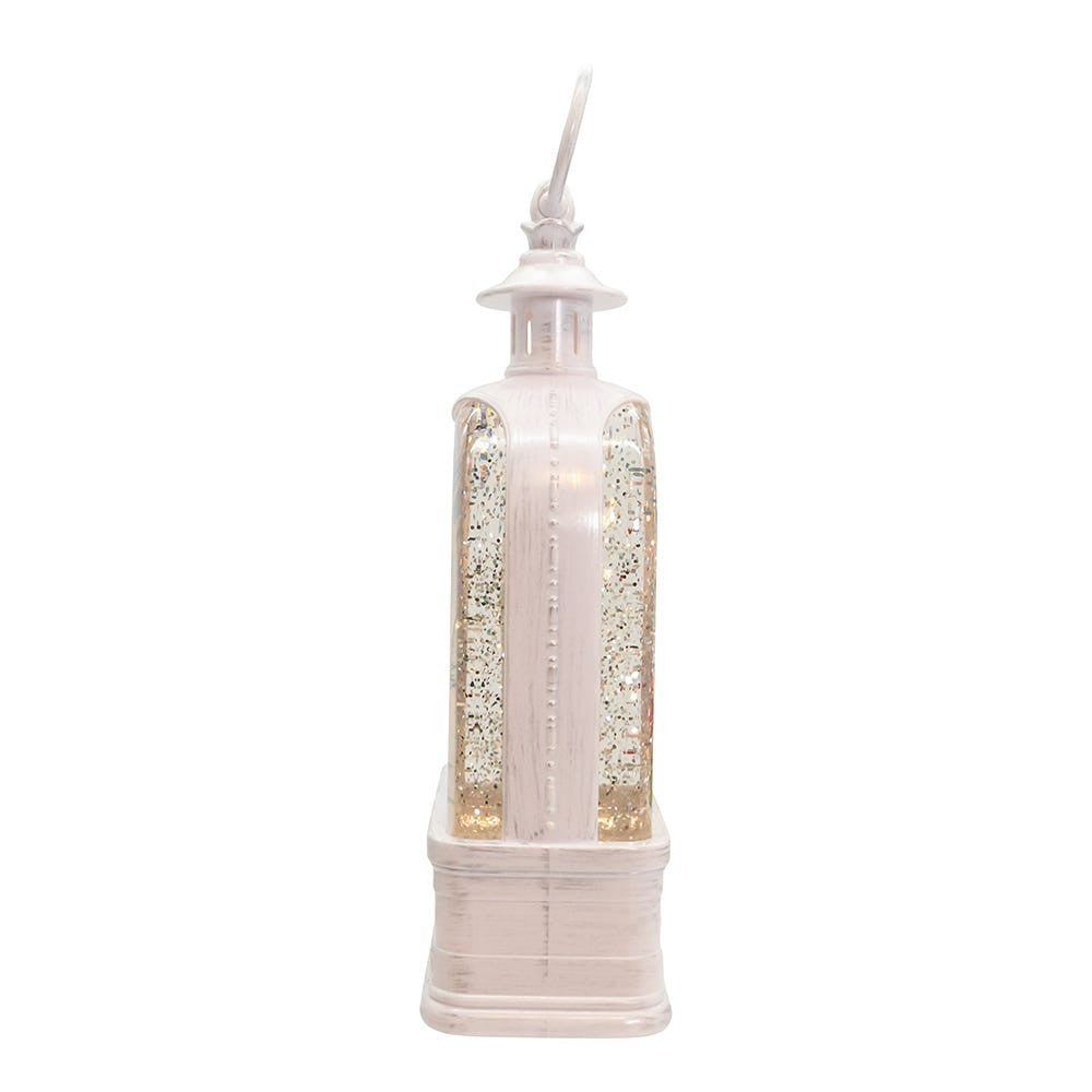 10" Battery Operated Warm White LED Lighted Cardinal Lantern