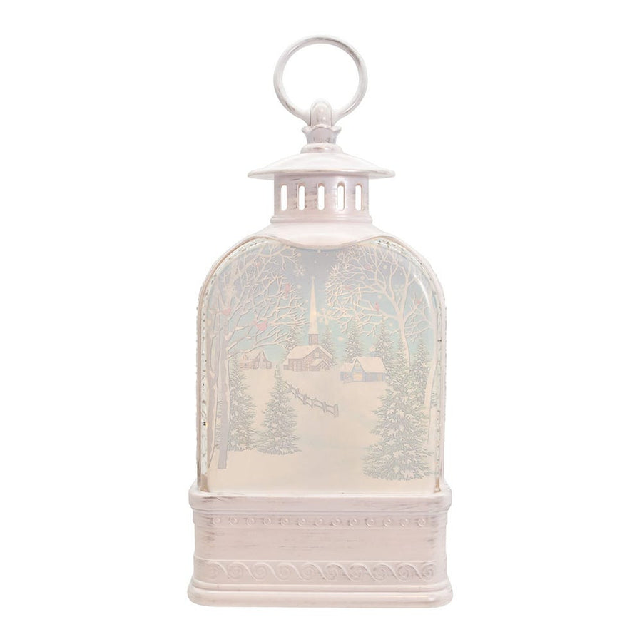 10" Battery Operated Warm White LED Lighted Cardinal Lantern