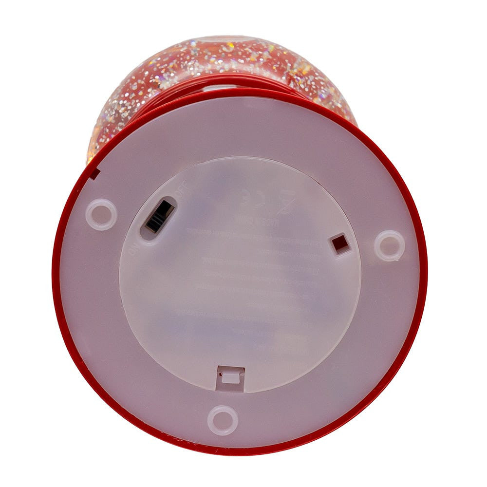 16" Battery Operated USB Lighted Tower With Santa Scene Village