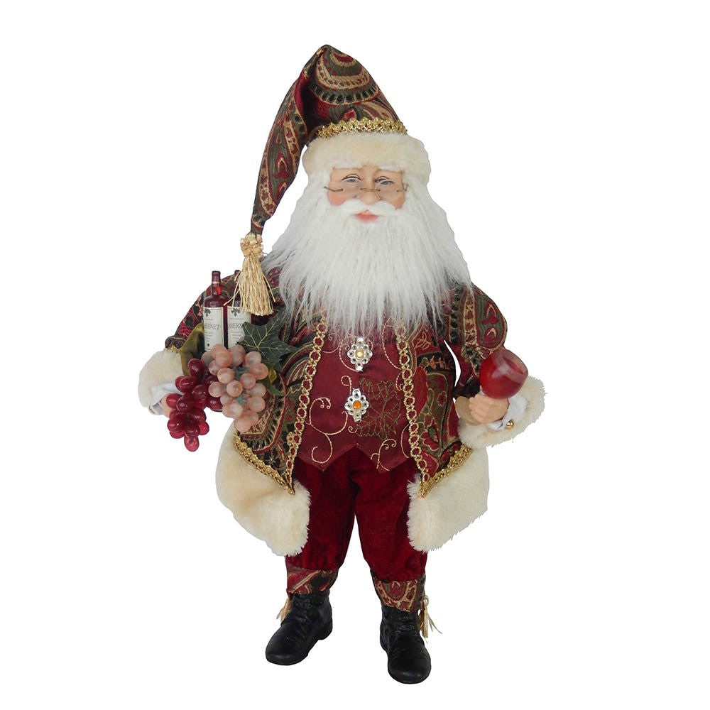 18" KSA Kringles Wine Santa
