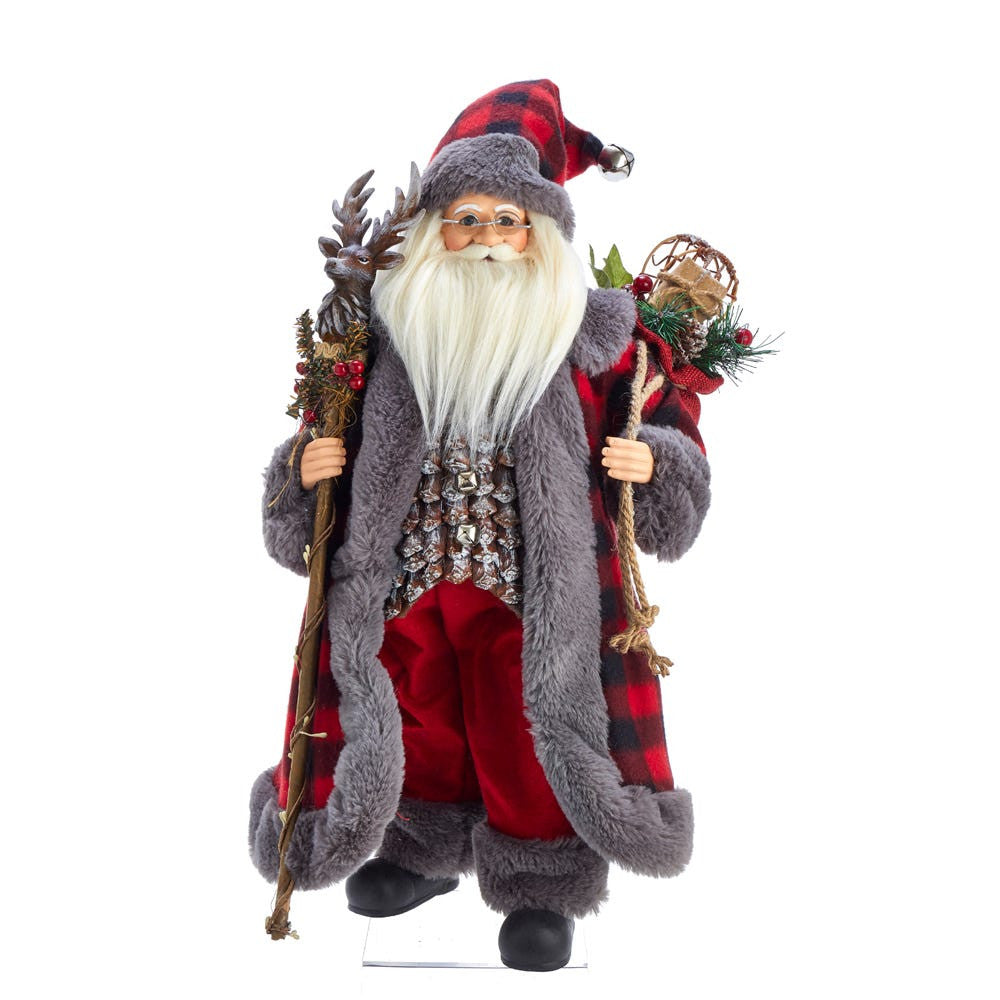 18" KSA Kringles Red and Gray Santa