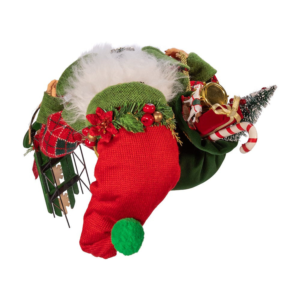 18" KSA Kringles Red and Green Santa and Gifts