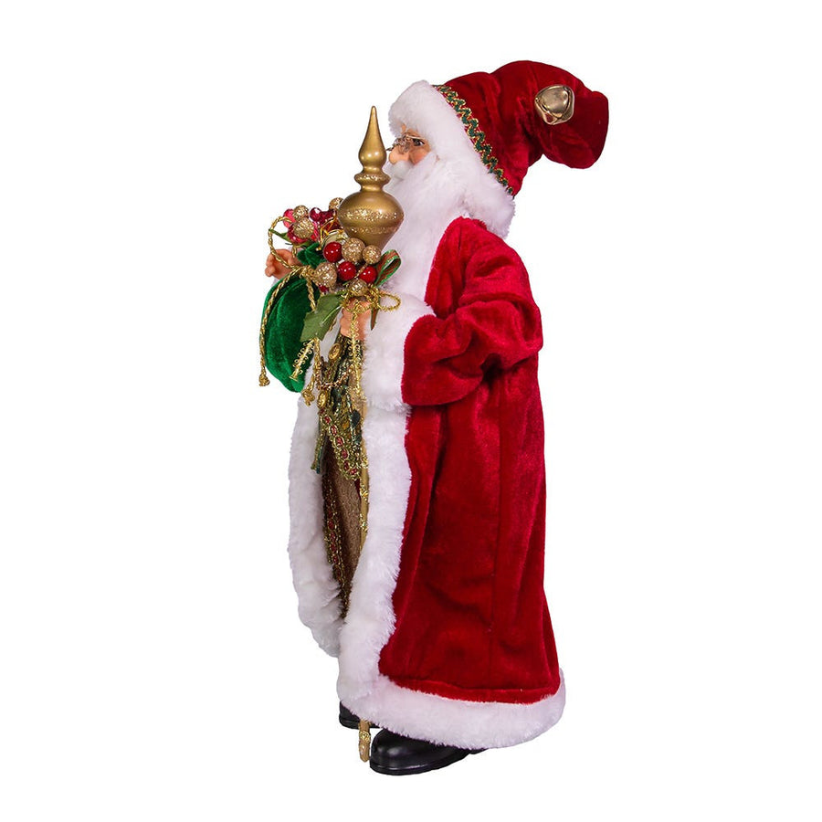17" KSA Kringles Red and Green Elegant Santa