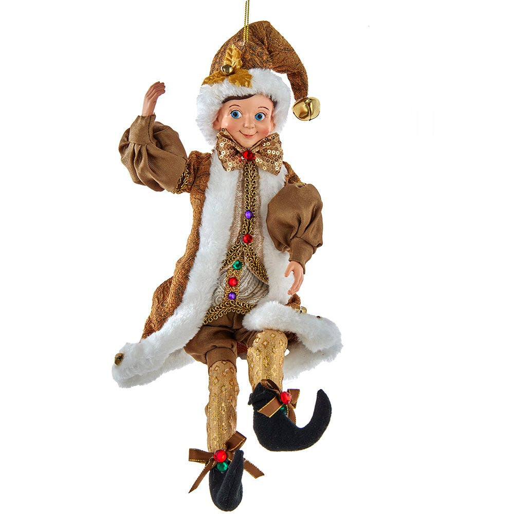 16" KSA Kringles Fortune Gold Elf Ornament