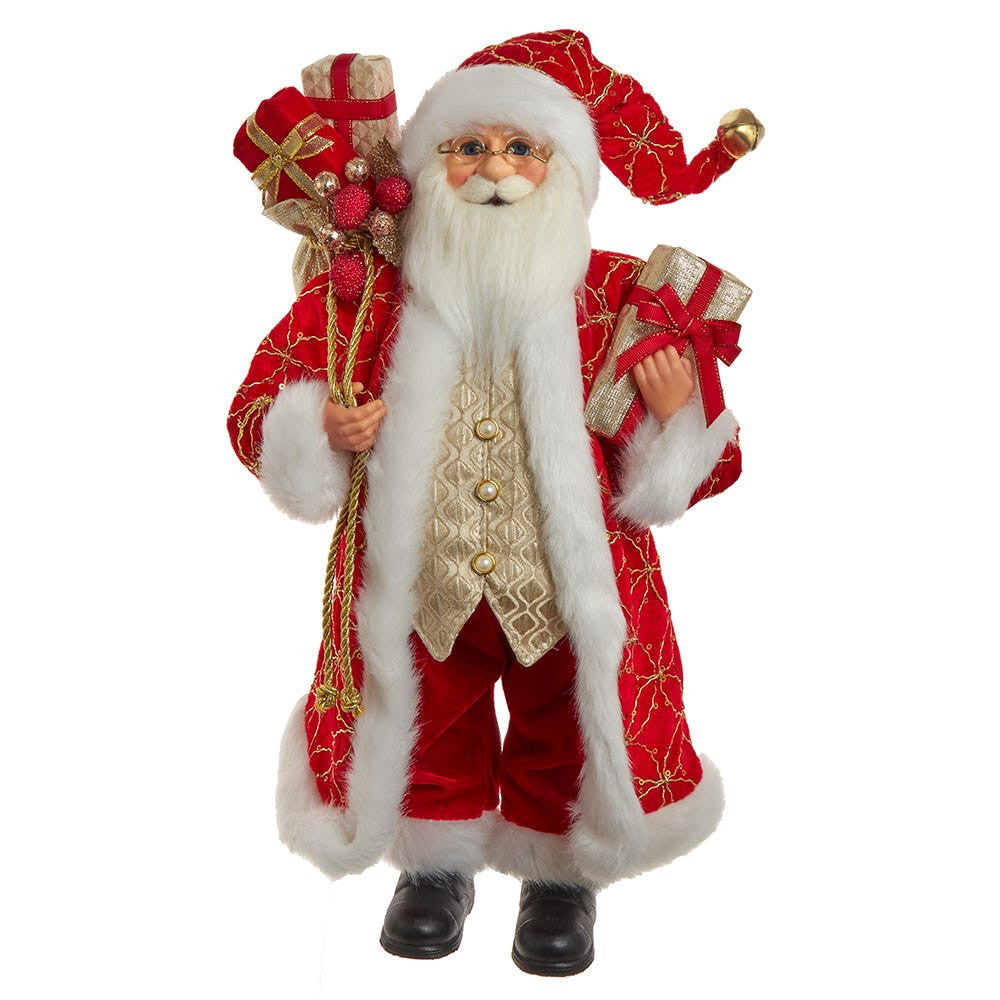 17" KSA Kringles Red Santa With Gifts