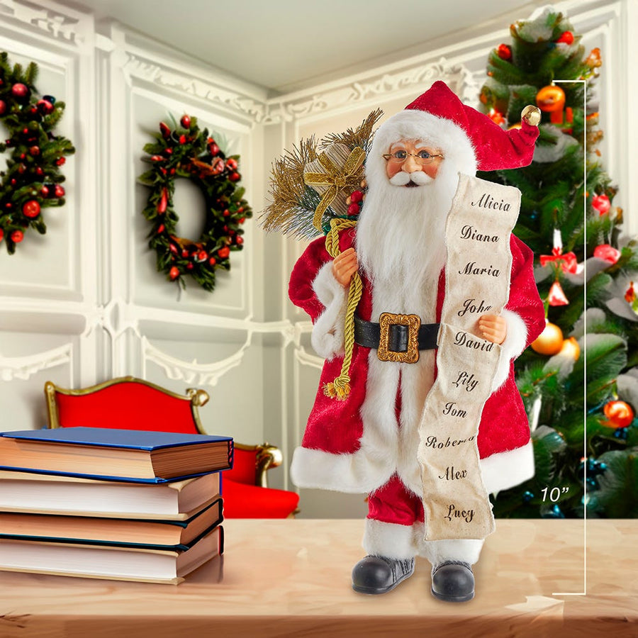17.25" KSA Kringles Traditional Santa With List