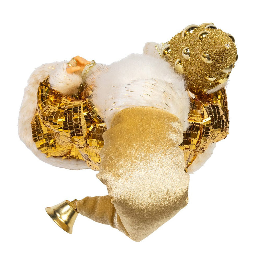 18" KSA Kringle Standing Gold Santa With Tree