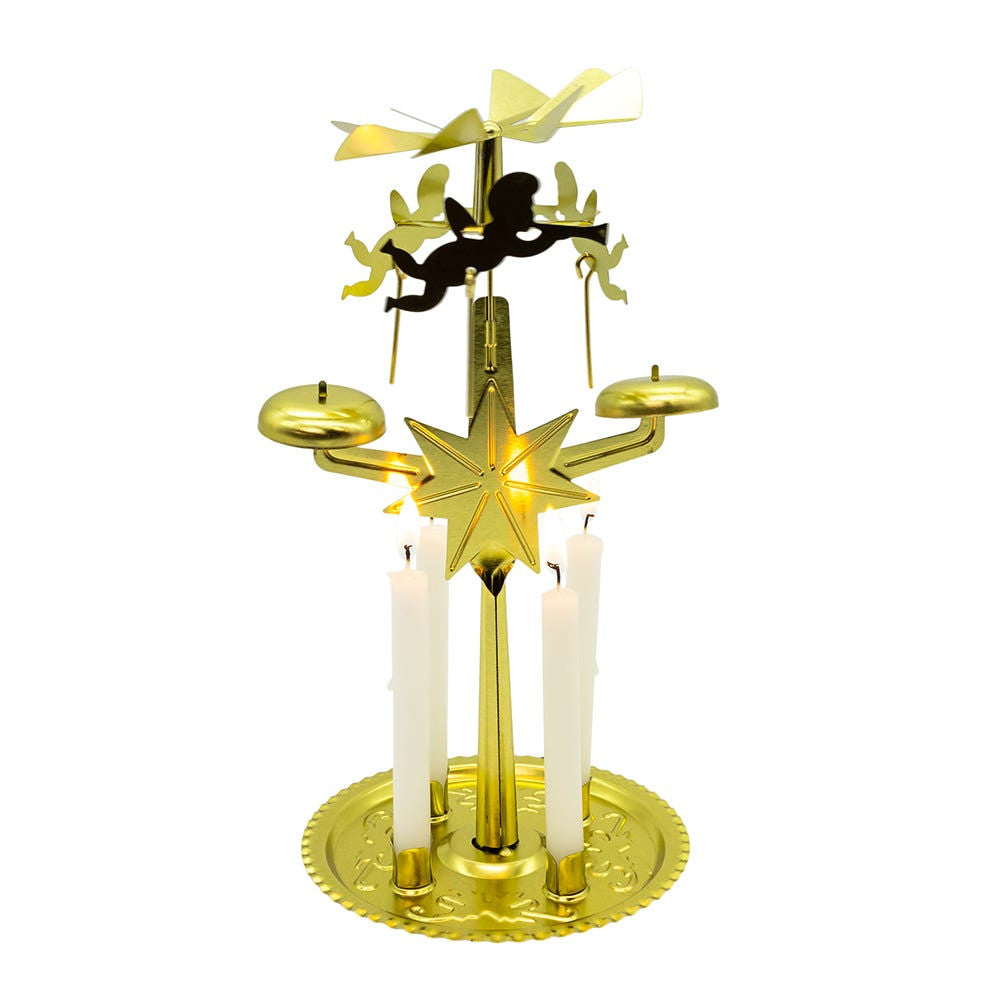 8.5" Angel Light Bell Pyramid With 4 Candles
