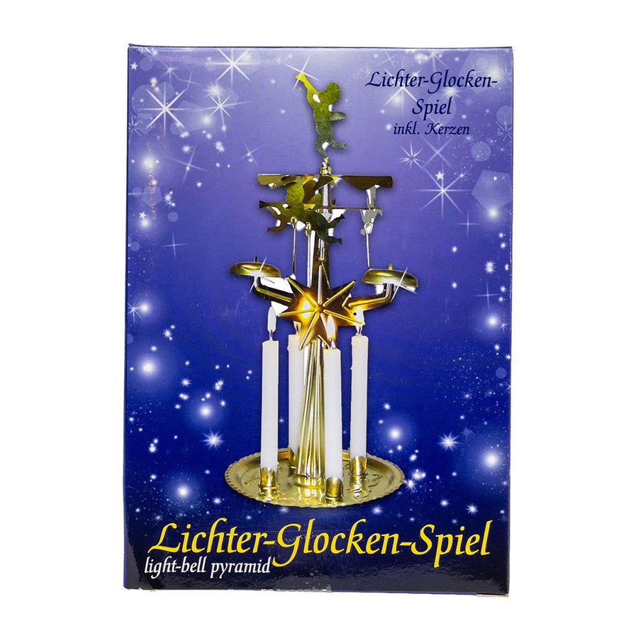 8.5" Angel Light Bell Pyramid With 4 Candles