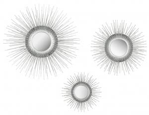 Sunburst Triptych Mirror Set Of 3