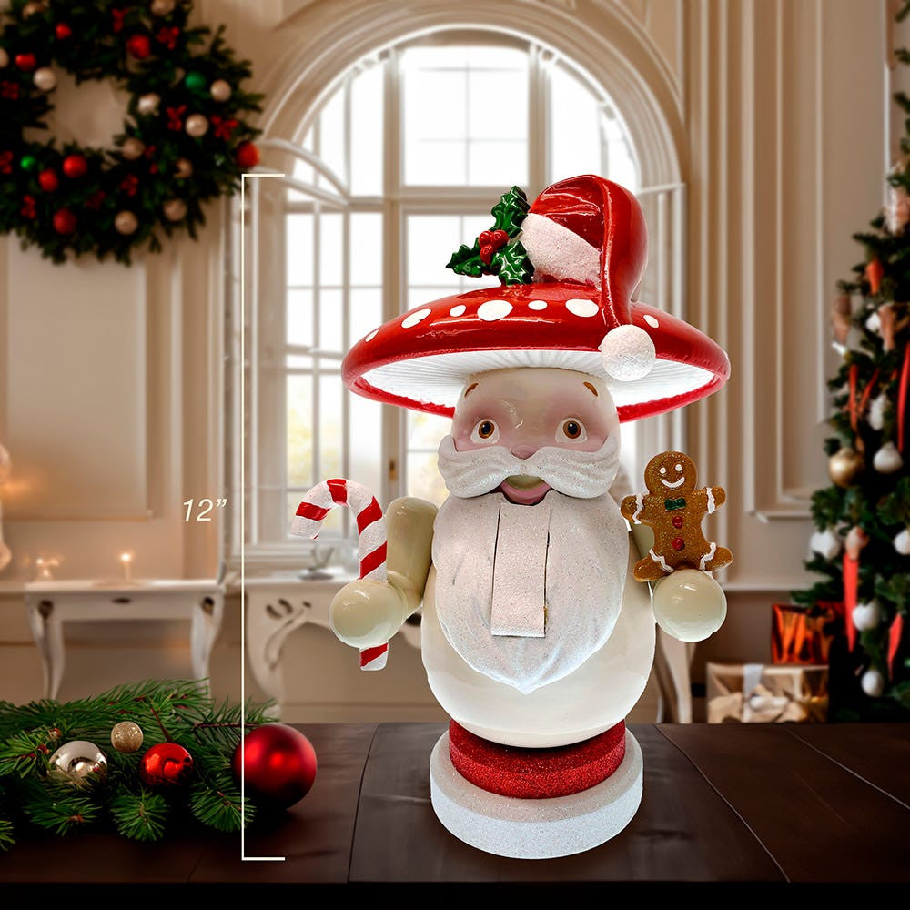 12" Merry Little Mushrooms Nutcracker