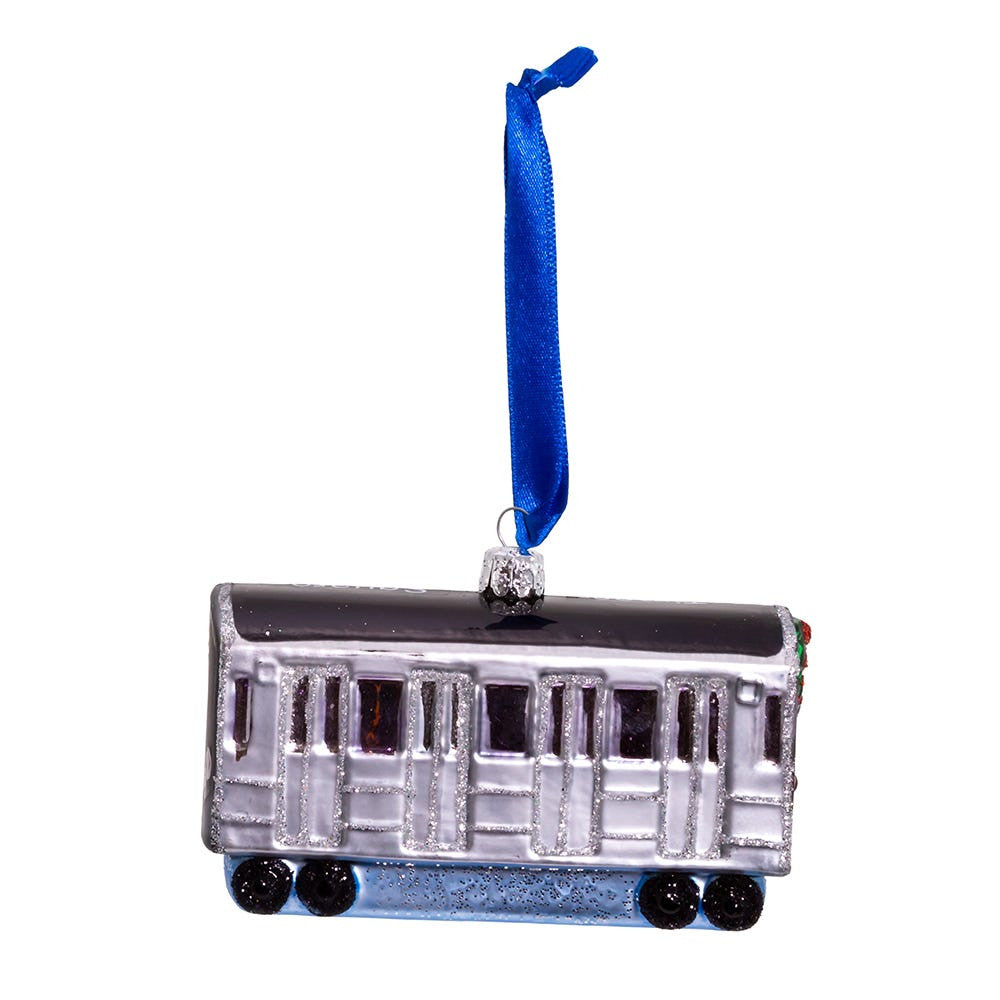 MTA NYC Glass Subway Car Ornament
