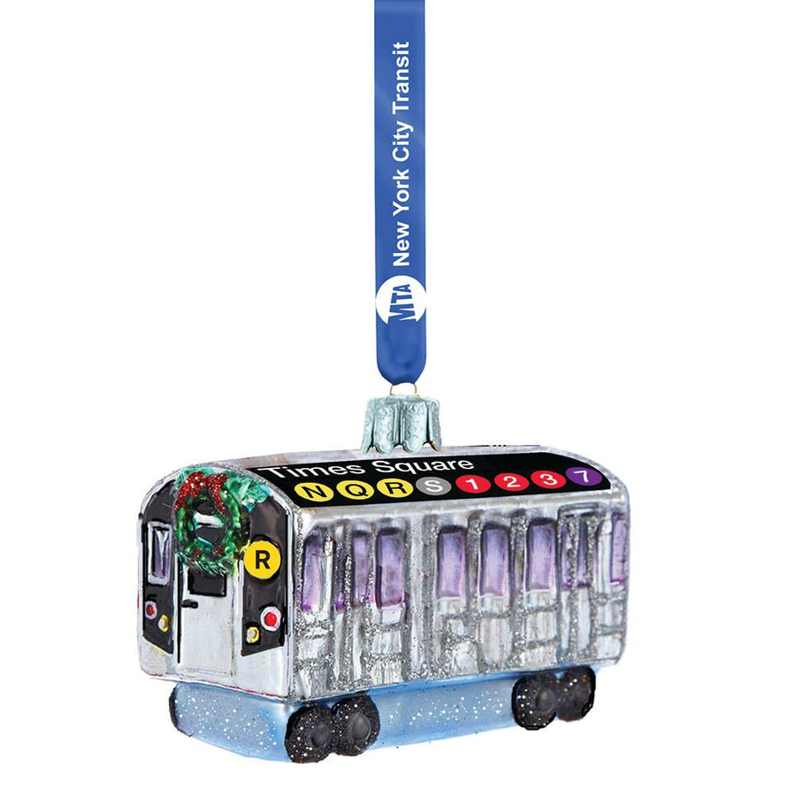 MTA NYC Glass Subway Car Ornament