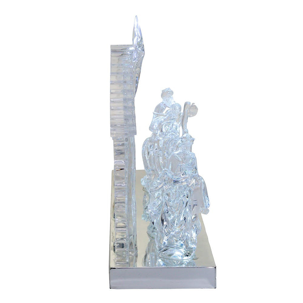 Battery Operated Light-Up LED Musical Nativity Scene