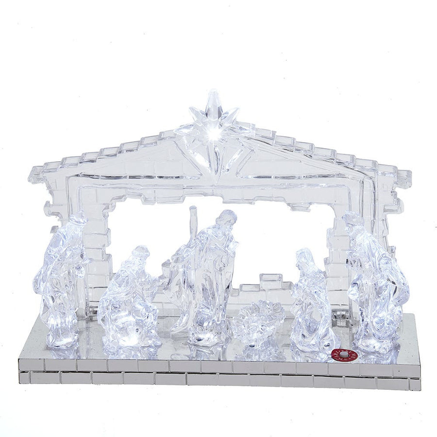 Battery Operated Light-Up LED Musical Nativity Scene