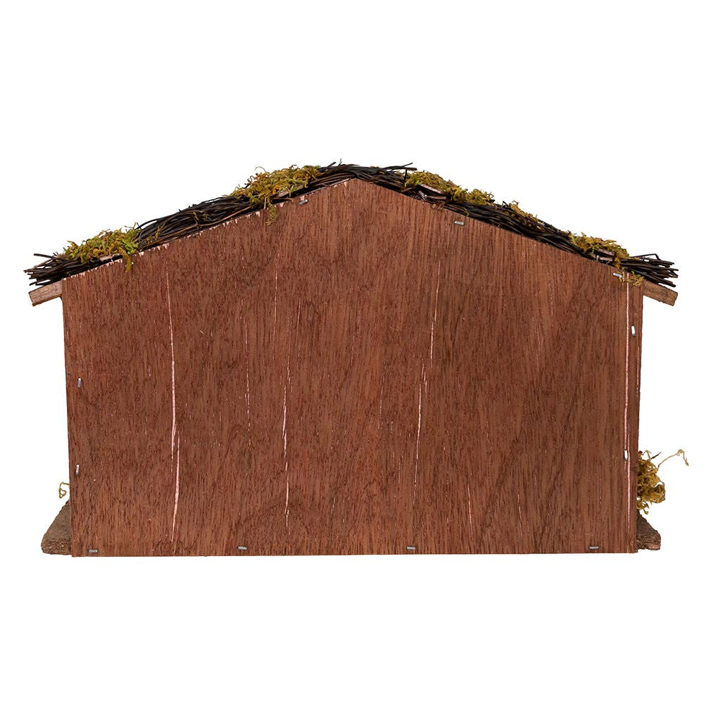 1.25-5.25" Porcelain Nativity Figures With Wooden Stable