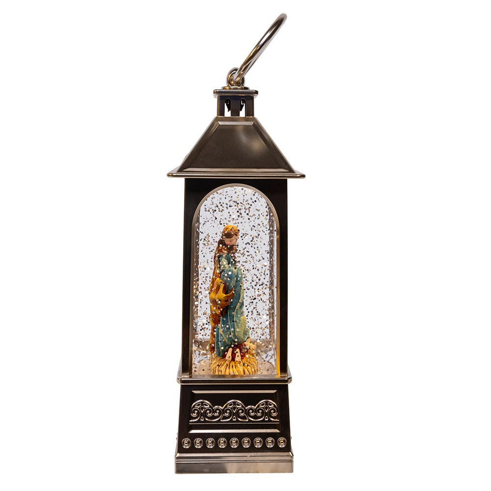 8.37" Battery Operated USB LED Lighted Nativity Scene Water Lantern