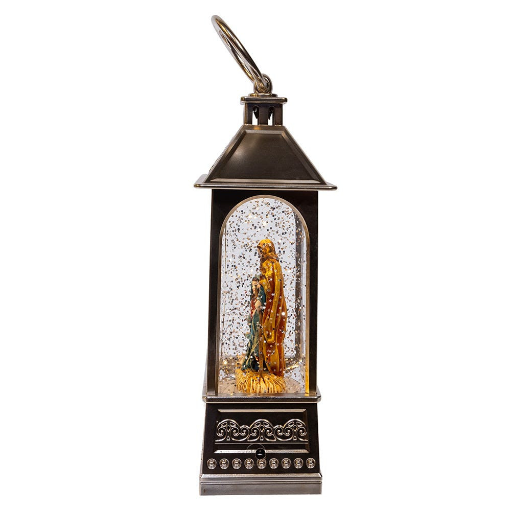 8.37" Battery Operated USB LED Lighted Nativity Scene Water Lantern
