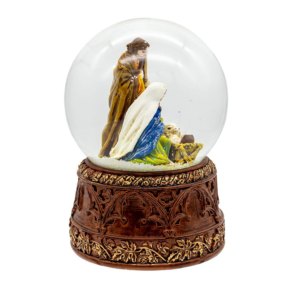 100MM Wind-Up Musical Nativity Scene  Water Globe