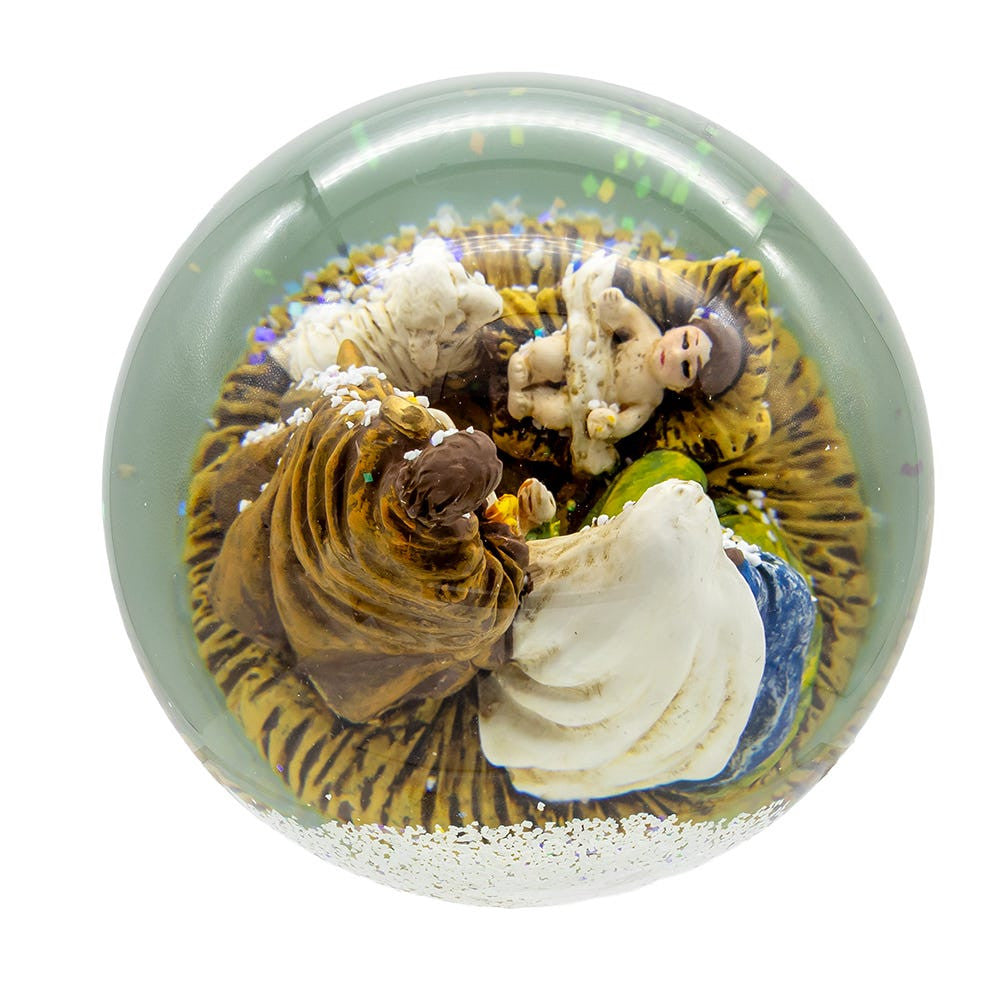 100MM Wind-Up Musical Nativity Scene  Water Globe