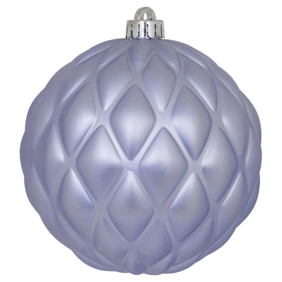 6" Lilac Matt Round Pine Cone 4Bg