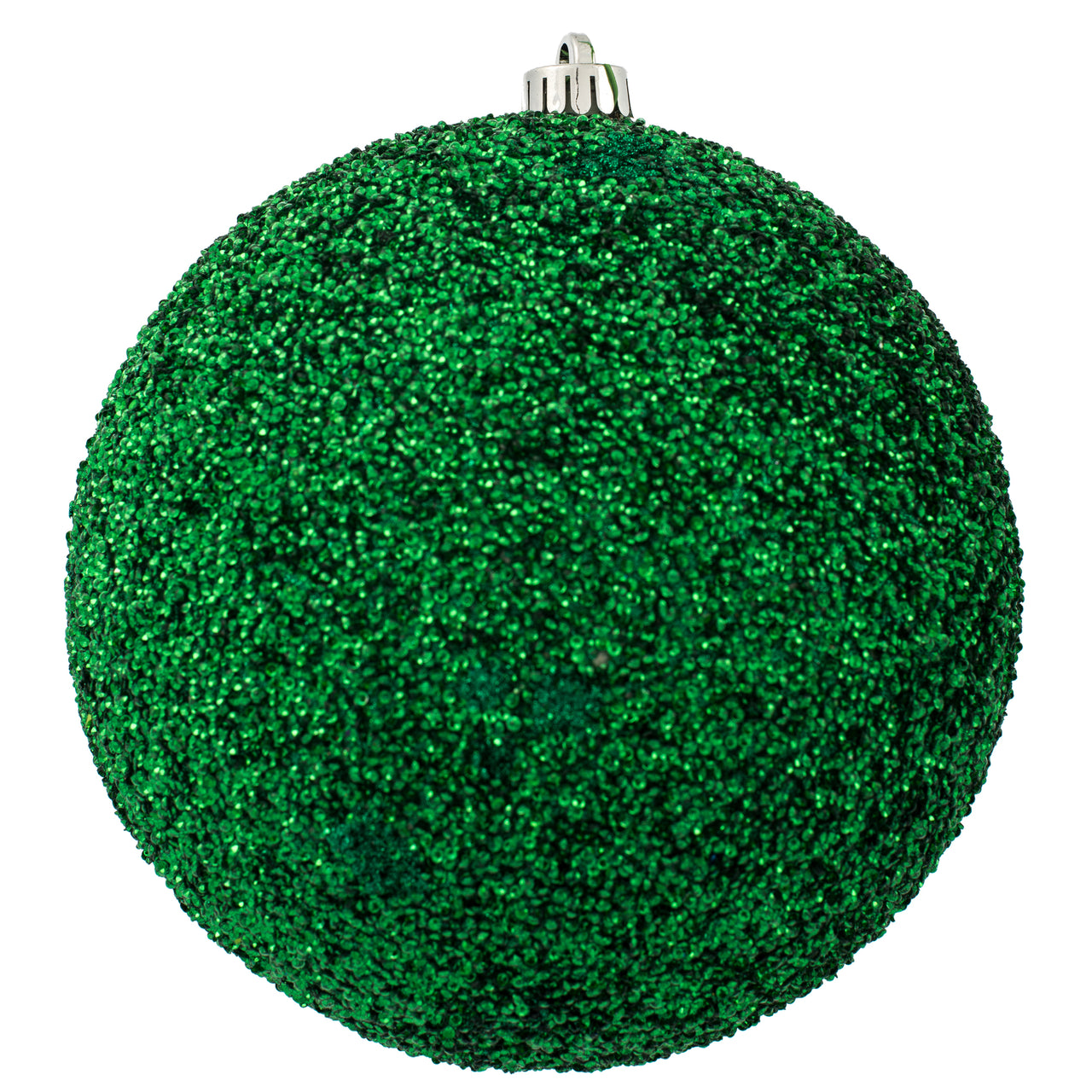 8" Seafoam Beaded Ball Drilled