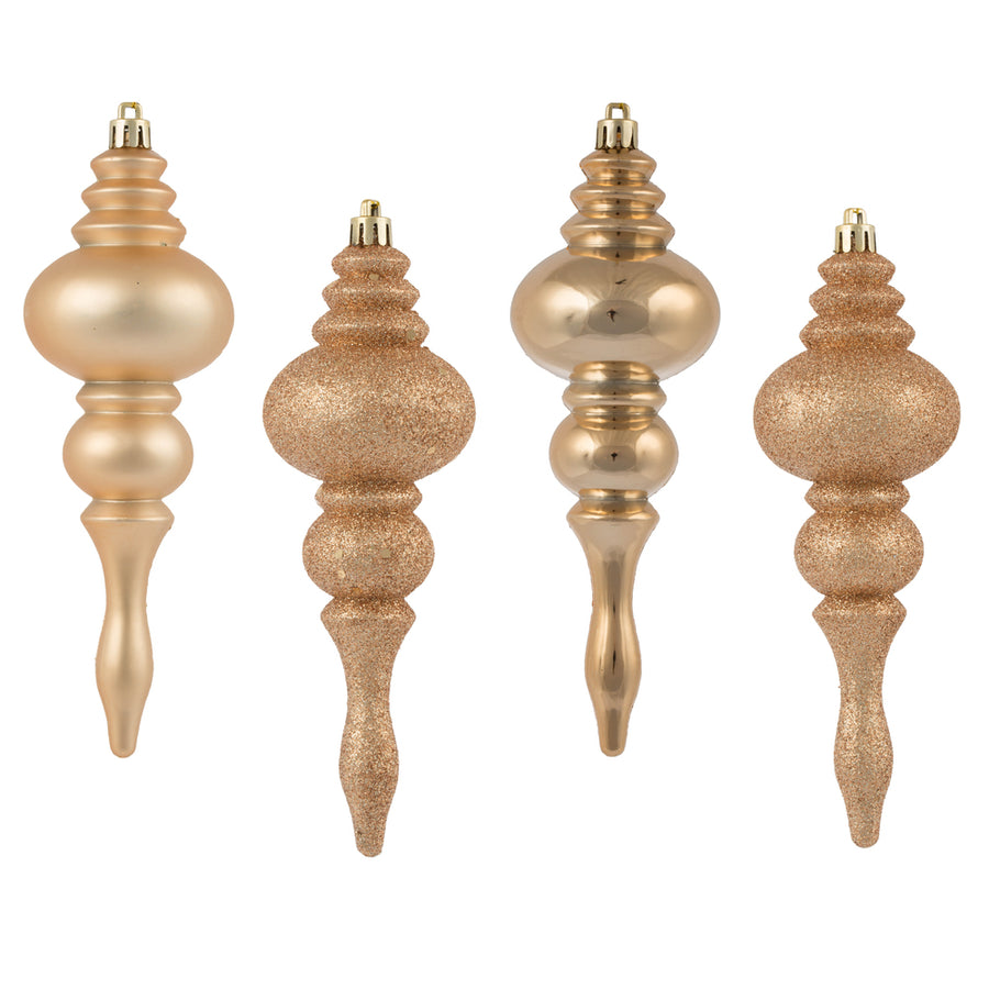 7" Café Latte Finial 4 Finish Asst