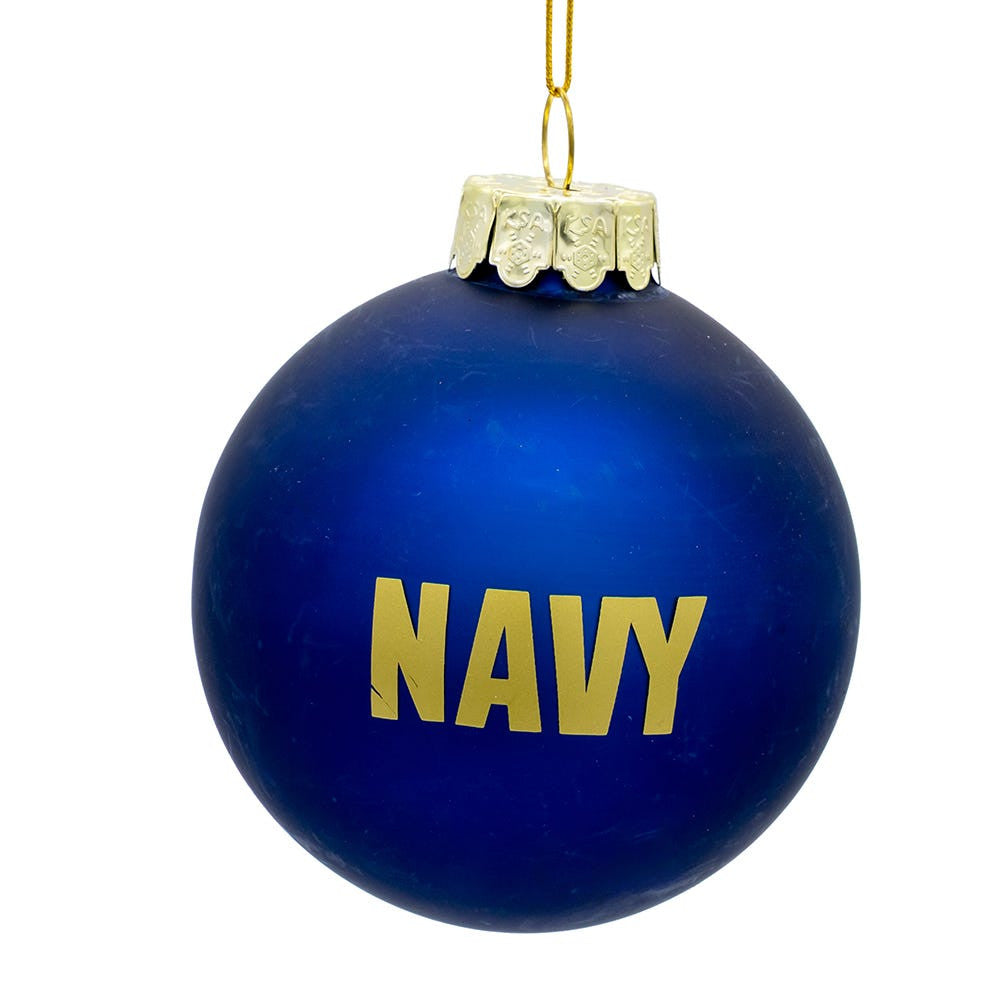 U.S. Navy™ Emblem Glass Ball Ornament