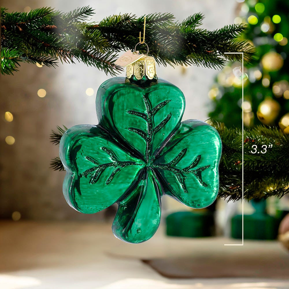 Noble Gems™ Shamrock Glass Ornament