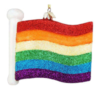 Noble Gems™ Gay Pride Flag Glass Ornament