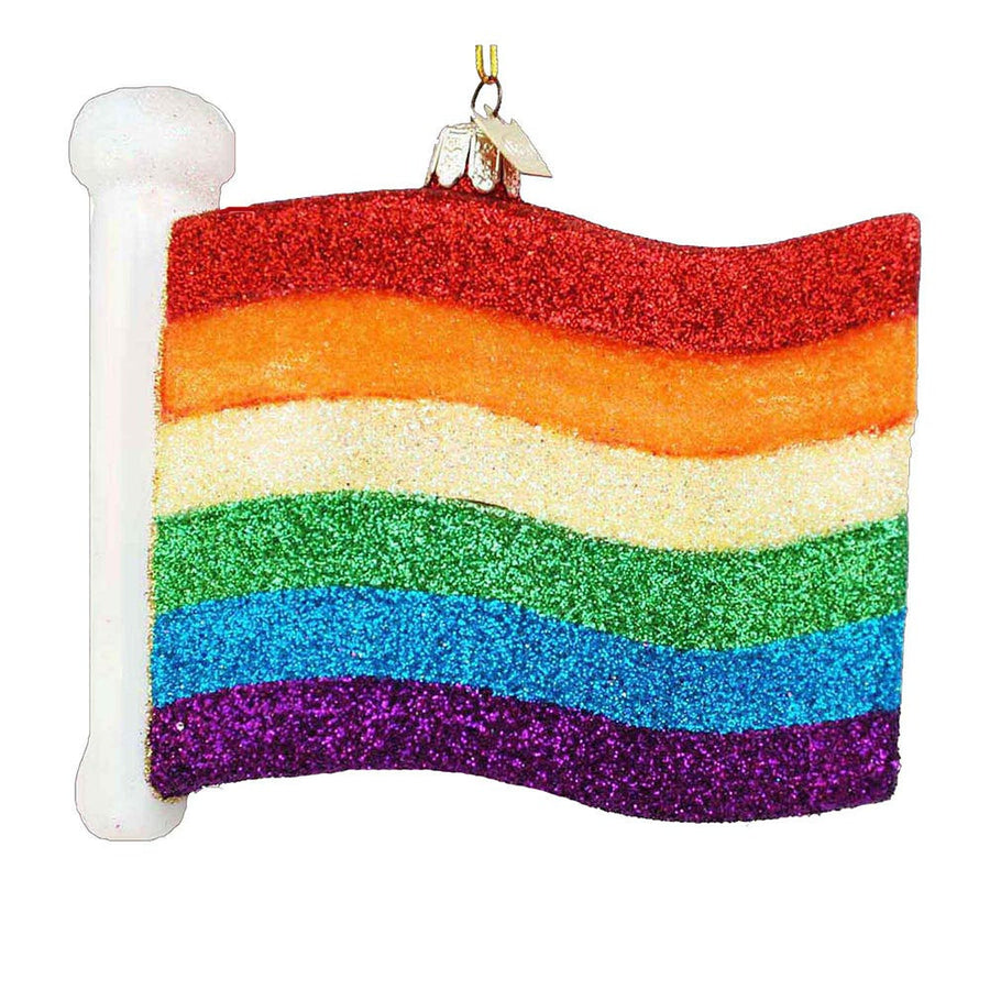 Noble Gems™ Gay Pride Flag Glass Ornament