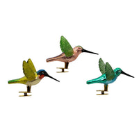 Noble Gems™ Hummingbird Clip-On Glass Ornaments
