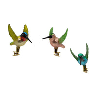 Noble Gems™ Hummingbird Clip-On Glass Ornaments