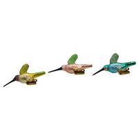 Noble Gems™ Hummingbird Clip-On Glass Ornaments