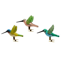 Noble Gems™ Hummingbird Clip-On Glass Ornaments