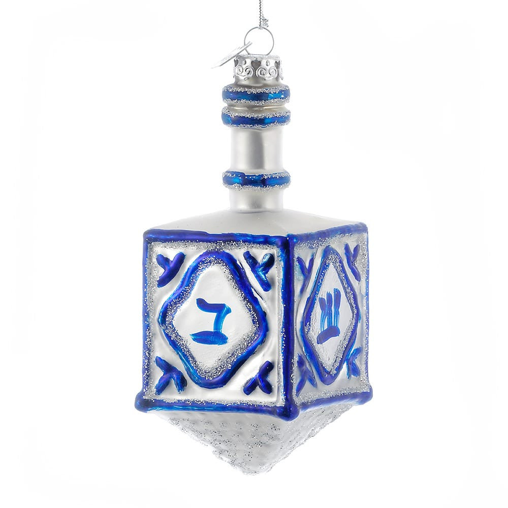 Noble Gems™ Glass Hanukkah Dreidel Ornament