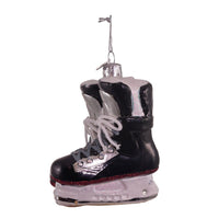 Noble Gems™ Ice Hockey Skates Glass Ornament