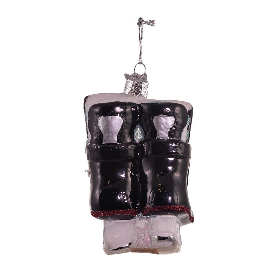Noble Gems™ Ice Hockey Skates Glass Ornament