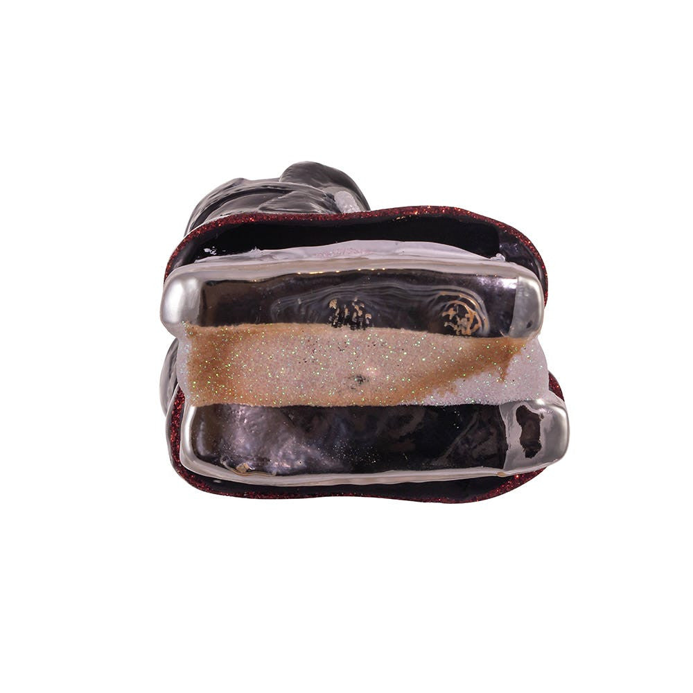 Noble Gems™ Ice Hockey Skates Glass Ornament