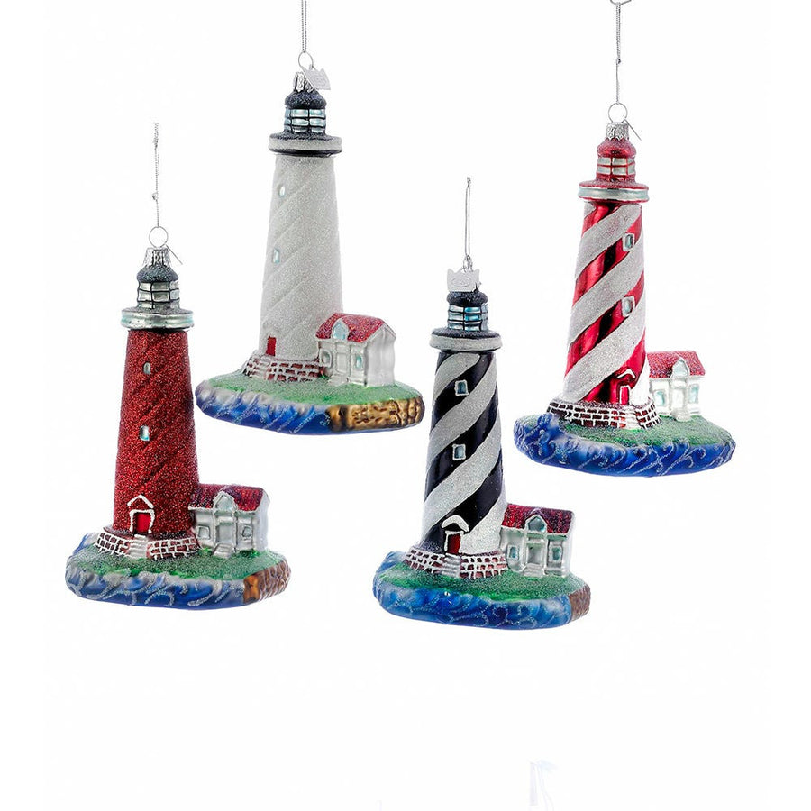 Noble Gems™ Glass Lighthouse Ornaments