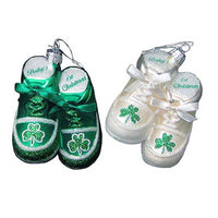 Noble Gems™ Glass Irish Baby Shoes Ornaments