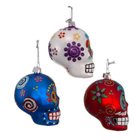 Noble Gems™ Sugar Skull Glass Ornaments