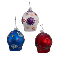 Noble Gems™ Sugar Skull Glass Ornaments