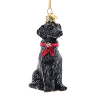 Noble Gems™  Black Labrador Retriever Glass Ornament