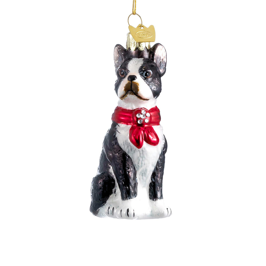 Noble Gems™  Boston Terrier Glass Ornament