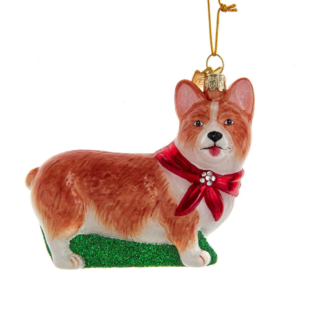 Noble Gems™  Corgi Glass Ornament
