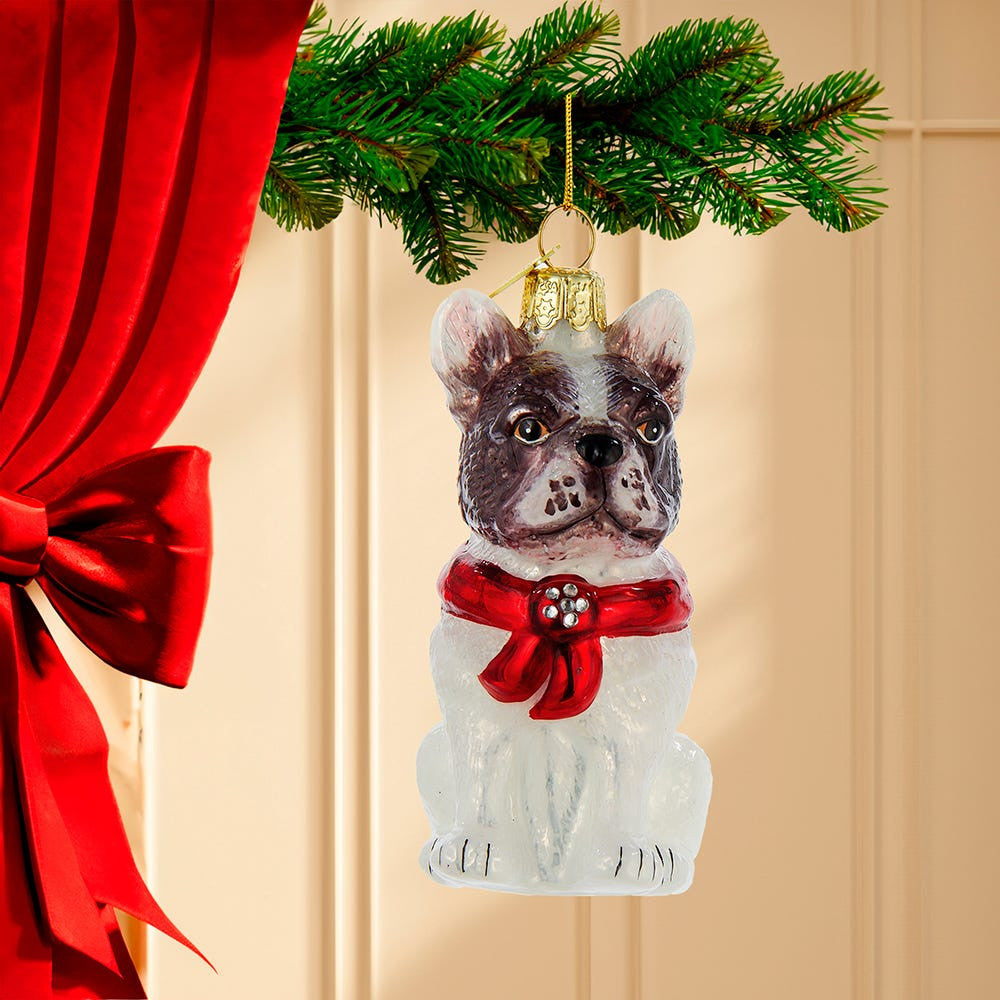 Noble Gems™  French Bulldog Glass Ornament